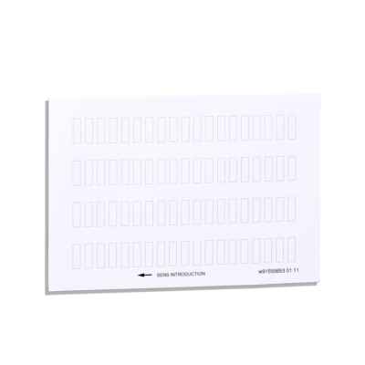 sheet of 76 unmarked legends 8 x 27 mm for legend holder 30 x 40 mm - Schneider Electric - ZBY4100