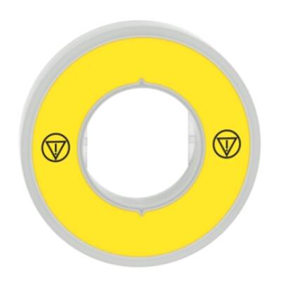 Harmony, Illuminated ring Ø60, plastic, yellow, red fixed integral LED, unmarked, 24 V AC/DC - Schneider Electric - ZBY9W2B140