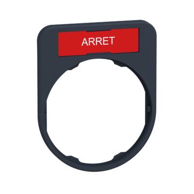 legend holder with arret marking for flush - Schneider Electric - ZBYF2104