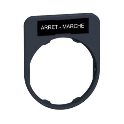 legend holder with arret-marche marking for flush - Schneider Electric - ZBYF2166