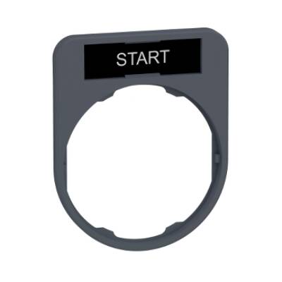 legend holder with start marking for flush - Schneider Electric - ZBYF2303