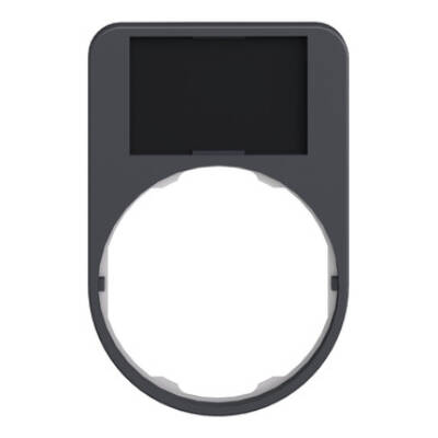 Harmony XB5, Legend holder 40 x 60 mm for flush mounted heads, plastic, with legend 18 x 27 mm, unmarked - Schneider Electric - ZBYF6101