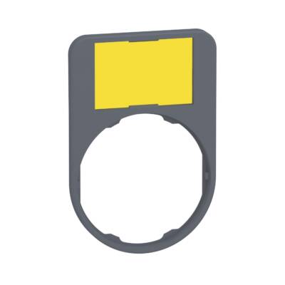 legend holder 40 x 60 mm for flush mounted heads with blank legend cp grey - Schneider Electric - ZBYF6102C0