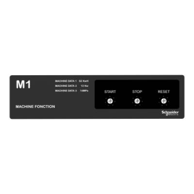 Harmony XB5, Antimicrobial Legend panel 400 x 100 template 1 - Schneider Electric - ZBYLEG401001