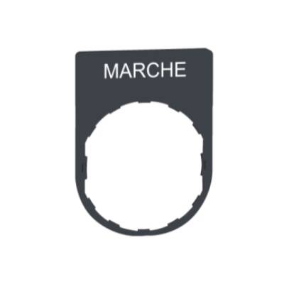 legend plate with marche marking - Schneider Electric - ZBYP2103