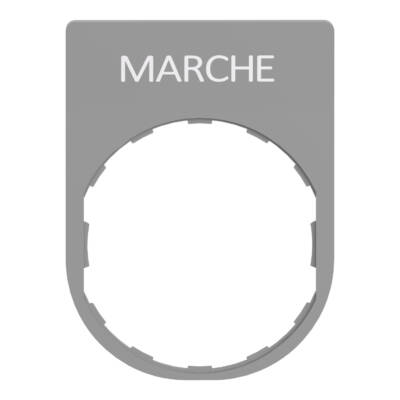 legend plate with marche marking color plated grey - Schneider Electric - ZBYP2103C0