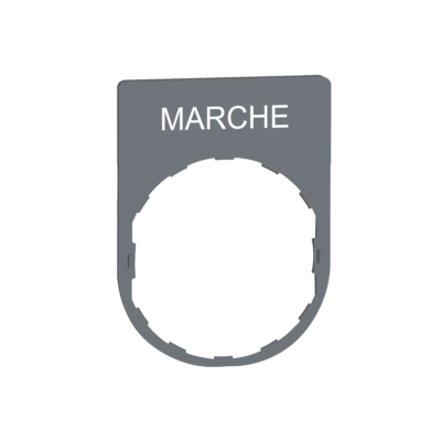 legend plate with marche marking color plated grey - Schneider Electric - ZBYP2103C0