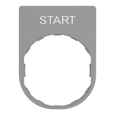 legend plate with start marking color plated grey - Schneider Electric - ZBYP2303C0