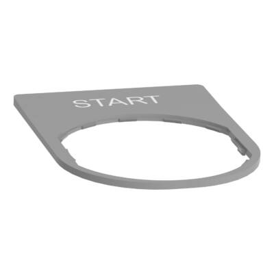 legend plate with start marking color plated grey - Schneider Electric - ZBYP2303C0