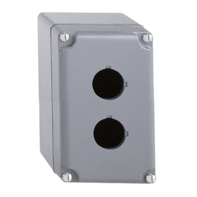 empty control station - 9001T - aluminium - 2 cut-outs Ø 30 - Square D - 9001TY2