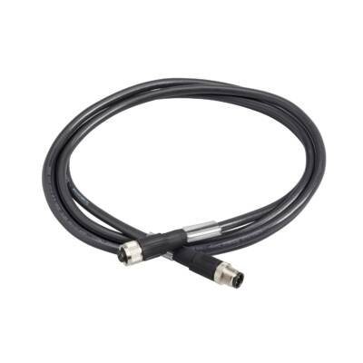 Modbus shielded cable - M12 male connector - M12 female connector - IP67 - 10 m - Telemecanique Sensors - TCSMCN1M1F10