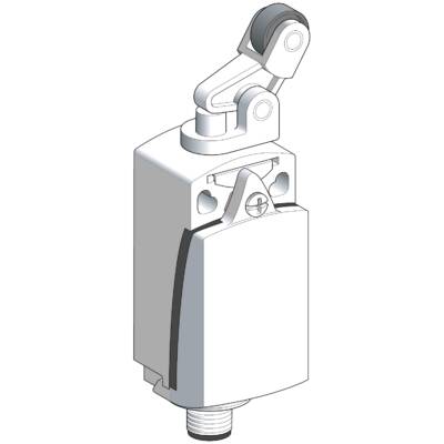 Limit switch, Limit switches XC Standard, XCKD, thermoplastic plastic roller lever plung. Ver, 1NC+1 NO, snap, M12 - Telemecanique Sensors - XCKD2127M12