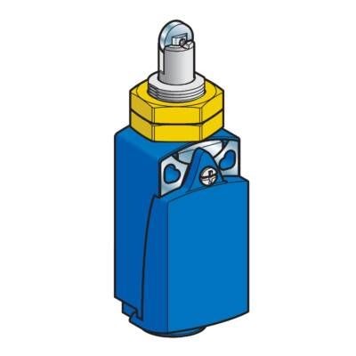 limit switch XCKD - M18 steel roller plunger - 1NC+1NO - snap - M16 - Telemecanique Sensors - XCKD21H2P16