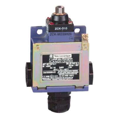 limit switch XCKM - plunger - 2NC + NO - ATEX/IECEx - Telemecanique Sensors - XCKM3910H29EX