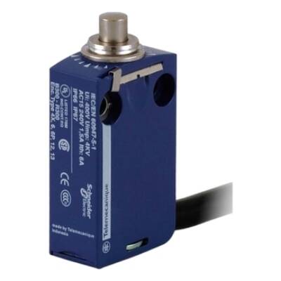 limit switch XCMD - metal end plunger - 1NC+1NO - snap - 1 m - Telemecanique Sensors - XCMD2110L1