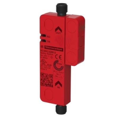 Preventa RFID safety switch, Telemecanique Safety switches XCS, contactless Daisy Chain model, 2 new re pairing enabled - Telemecanique Sensors - XCSRC32M12