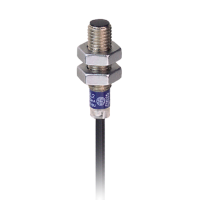 inductive sensor XS1 M8 - L33mm - brass - Sn2mm - 12..24VDC - cable 2m - Telemecanique Sensors - XS108B3NAL2