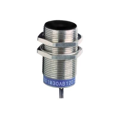 inductive sensor XS1 M30 - L50mm - brass - Sn10mm - 12..24VDC - cable 2m - Telemecanique Sensors - XS1M30AB120