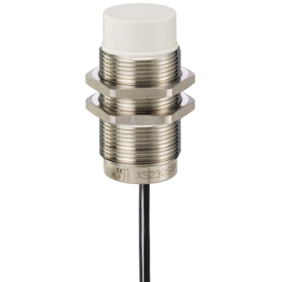 Inductive proximity sensors XS, inductive sensor XS2 M30, L63mm, stainless, Sn22mm, 12...24 VDC, cable 2 m - Telemecanique Sensors - XS230SAPAL2