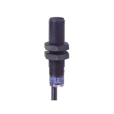 inductive sensor XS4 M12 - L50mm - PBT - Sn4mm - 24..48VDC - cable 2m - Telemecanique Sensors - XS4P12AB110