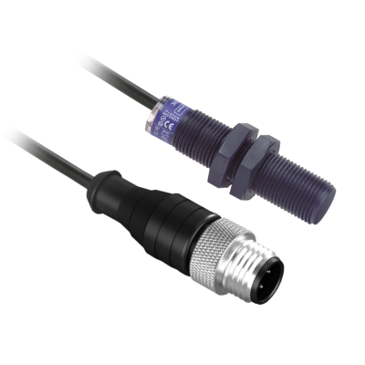 inductive sensor XS4 M12 - L52mm - PPS - Sn4mm - 24..240VAC/DC - M12 0.8m - Telemecanique Sensors - XS4P12MA230LD