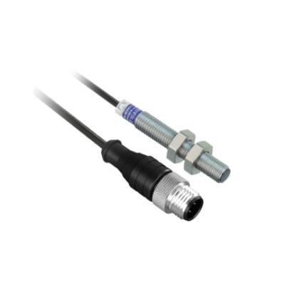 inductive sensor XS5 M8 - L61mm - stainless - Sn1.5mm - 12..48VDC - M12 0.8m - Telemecanique Sensors - XS508B1CAL08M12