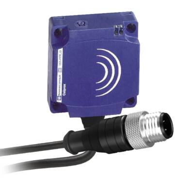 inductive sensor XS8 40x40x15 - PBT - Sn25mm - 24..240VAC/DC - 1/2" 0.15m - Telemecanique Sensors - XS8C1A1MBL01U20