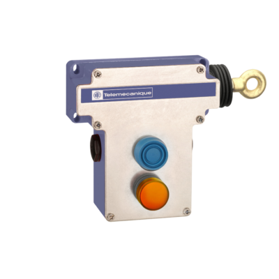 Latching emergency stop rope pull switch, Telemecanique Emergency stop rope pull switches XY2C, cable XY2CE, 300 V AC, 10 A - Telemecanique Sensors - XY2CE1E296TK